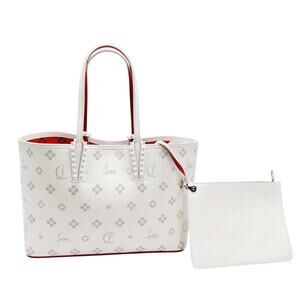 Christian Louboutin Calfskin Loubinthesky East West Cabata Tote White